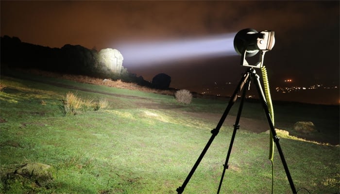 S200 Searchlight illuminating the 'Cow & Calf Rocks' Ilkley